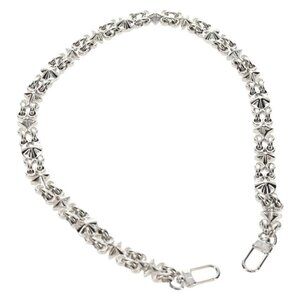 LOUIS VUITTON Chain Shoulder Strap metal 25.6"" Silver LV Auth 150643M